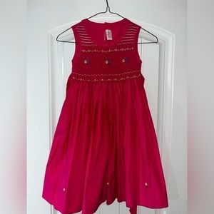 Smocked Pink Girls Dress